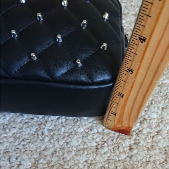 RM Rebecca Minkoff diamond quilted  with studded crossbody in black - Picture 11 of 12